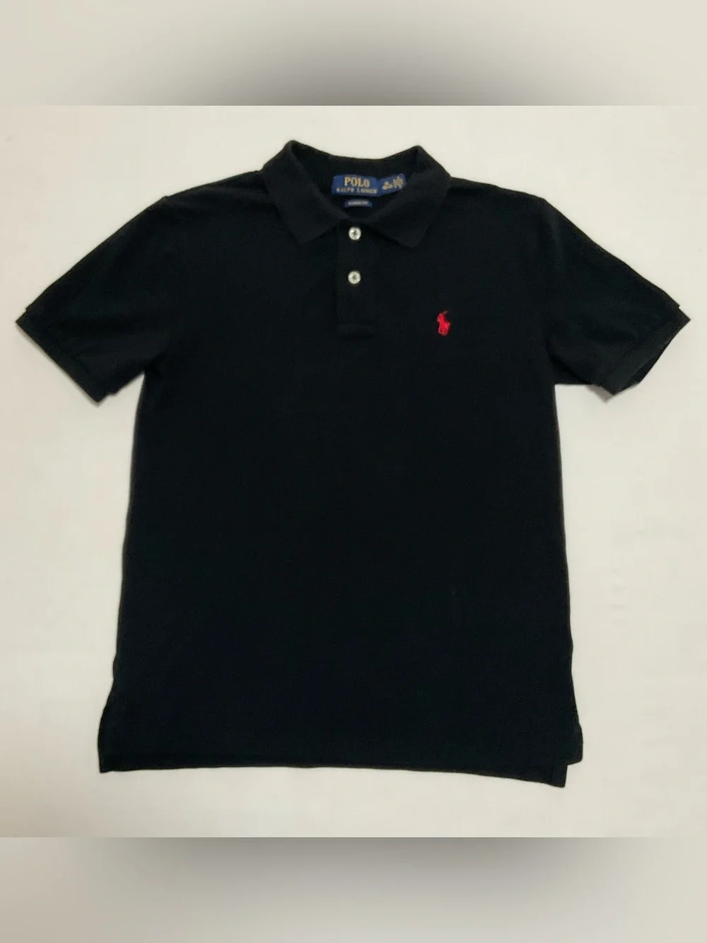 Polo Ralph Lauren Boys Black Polo Shirt M 10-12 Short Sleeve
